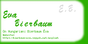 eva bierbaum business card